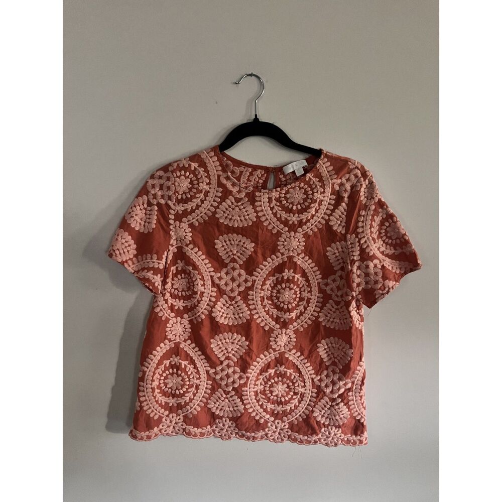 Eri + Ali Anthropologie Embroidered Top Modern Bohemian